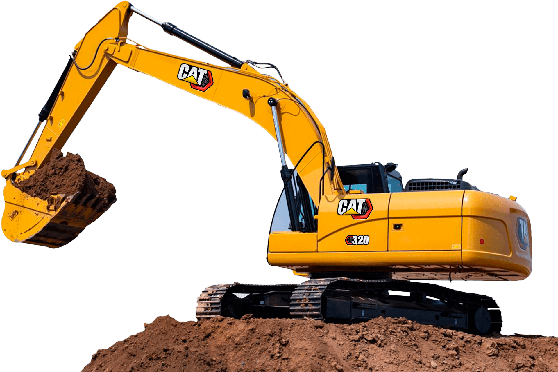 Excavadora CAT 320 con calcomanías de alta calidad